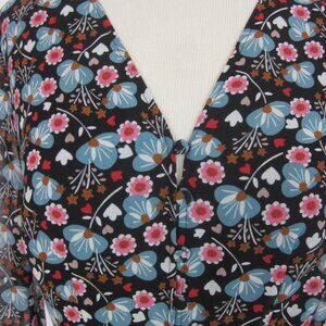 Boden Hazel Midi Dress Romantic Bloom Floral Belted Button Front